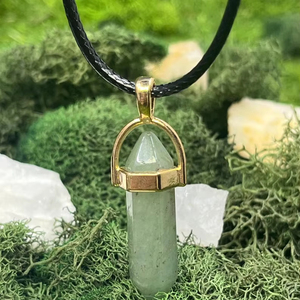 Colgante de aventurina verde en forma de lápiz para decoración del hogar, regalo y manualidades, precios al por mayor - Product Image 1