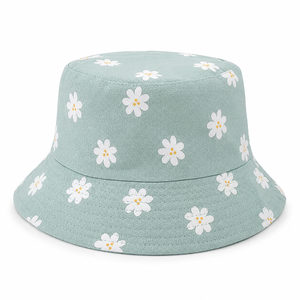 Custom Logo Mint Green Heat-Transfer Printed Adjustable Unisex Bucket <b>Hat</b>-Lightweight Breathable Comfortable Spring/<b>Summer</b> - Product Image 6