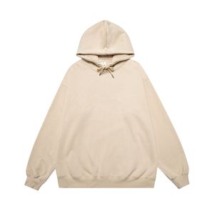 Sweat-shirt à capuche oversize pour homme, couleur unie, en molleton de coton, décontracté, coupe ample, tricoté, teint uni, écologique, pour l'automne - Product Image 2