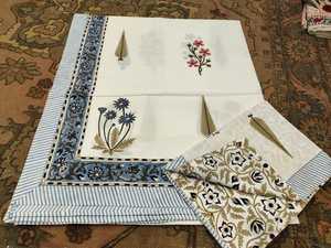 Ensemble de draps en coton imprimé à la main avec housses d'oreiller, literie florale indienne pour hôtels, boutiques et vente en gros - Product Image 3