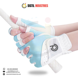 Durable Cabretta Leather Custom Printing Soft Sheepskin Golf Gloves with Breathable Palm Protection - Product Image 1