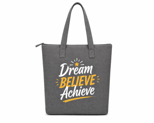 AMANI 300GSM Grey <b>Canvas</b> <b>Tote</b> Bag Large Capacity Eco Friendly Reusable Shopping Bag Custom Logo Zipper Heavy Duty Wholesale - Product Image 1