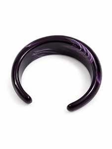 Handmade Burgundy Wine Resin Bangle Chunky Tapered Open C Shape Resin Craft Wrist Cuff Bracelet Women Jewelry Wholesale - Product Image 6