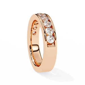Bague de fiançailles de luxe classique pour femme, plaquée or 14 carats, avec diamant de laboratoire sombre fantaisie certifié IGI, taille brillant, JURA JEWEL - Product Image 5