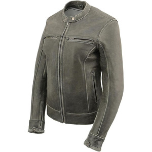 Chaqueta de Motociclista de Cuero Estilo Scooter 'Deportiva y Elegante' para Mujer SAMROZ SPORTS - Product Image 2