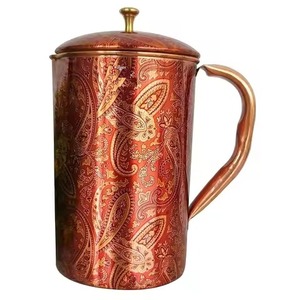 Elegant Craft <b>Copper</b> Beverage Pitcher Designed for Dining <b>Table</b> Kitchen Water Serving and Use - Product Image 5
