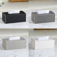 Porte-boîte à mouchoirs personnalisé blanc, support de mouchoirs de table, boîte à mouchoirs en cuir de luxe pour la maison