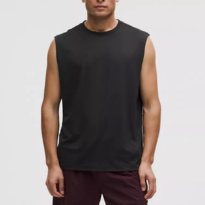Camiseta sin mangas de malla para hombre, para correr, entrenamiento, secado rápido, ligera, transpirable, deportiva, 100% poliéster, sin costuras - Product Image 1
