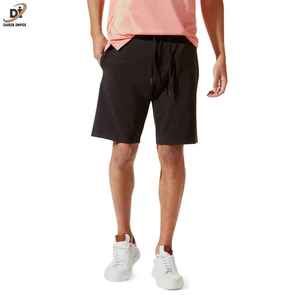100% Cotton Fleece Knitted Fabric Breathable Elastic Waist High Street Style Mens Sweat Shorts with Pockets - Product Image 3