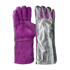 Gants de soudure en cuir de vachette de qualité supérieure, résistants à l'abrasion, pour travaux lourds, protection personnelle, gants de barbecue - Product Image 4