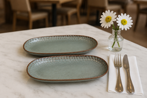 Assiette de service pour poulet grillé avec riz vapeur, assiette de service de haute qualité, assiette de service design, décoration de table - Product Image 2