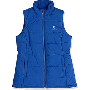 Gilet matelassé léger et écologique pour femme, sans manches, coupe-vent, chaud pour l'hiver, en nylon, décontracté, avec capuche OEM pour femme - Product Image 1