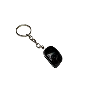 Llavero de cristal de alta calidad, turmalina negra pulida, llavero de piedra natural, regalos para mujeres, mayorista de llaveros - Product Image 1