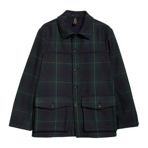 Manteau long en laine et coton de haute qualité pour homme, style trench-coat, décontracté, streetwear, vêtement d'extérieur, manteau d'hiver, col en V, double boutonnage - Product Image 1