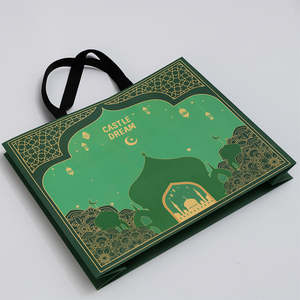 Sac de shopping en papier d'art blanc de luxe avec logo personnalisé, poignée en ruban, sac d'emballage cadeau, fabricant en gros - Product Image 5