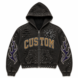 Sweat-shirt à capuche personnalisé en mélange de coton pour hommes, pull décontracté à manches longues, confortable pour le quotidien et le streetwear - Product Image 1
