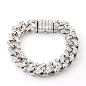 Premium Quality Iced Out Cuban Link <b>Bracelet</b> Hip Hop Statement Jewelry From Available At Wholesale price from India - Product Image 4