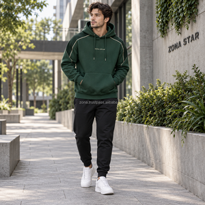 เสื้อฮู้ดดี้ ZONA STAR รุ่น Unisex สีเขียว ผ้าสแปนเด็กซ์/โพลีเอสเตอร์ ขนฟลีซ ซิปหน้า สวมใส่สบายๆ สำหรับฤดูใบไม้ผลิ ทรงปกติ มีกระเป๋า ดีไซน์ปักลาย - Product Image 6