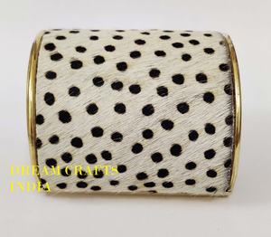 Bracelet large en cuir de vache, nouvelle arrivée, base dorée argentée, réglable, haute qualité, imprimé peau d'animal, faux cuir PU, bracelets tendance - Product Image 3