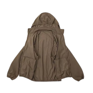 Adjustable Hood Windbreaker <b>Jacket</b> for <b>Men</b> Crinkle Fabric Packable Mesh Lining Windbreaker Zipper Waterproof <b>Jacket</b> - Product Image 3