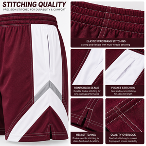Shorts coupe-vent en polyamide personnalisés, légers, en nylon color-block, shorts d'été pour hommes, haute qualité, logo personnalisé - Product Image 4
