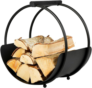 Metal Firewood Rack Garden Outdoor Decor Firewood Storage <b>Log</b> Rack Fireplace with Good Stylish <b>Log</b> Holder - Product Image 1