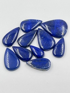 Lote de 10 Piezas de Cabujones de Lapislázuli Natural en Forma de Pera, 40g, Venta al Por Mayor de Gemas Sueltas, Proveedor a Granel para Compradores de China - Product Image 1