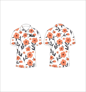 เสื้อโปโลคอรัลลายดอกไม้แบบกำหนดเอง เสื้อโปโลสำหรับตีกอล์ฟแบบสกรีนลาย แขนสั้น เสื้อผ้ากีฬาทีมลำลอง - Product Image 4