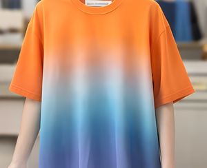 Camiseta Premium Oversize con Efecto Degradado para Hombre, 100% Algodón, Manga Corta, Estilo Urbano, Informal, para Gimnasio, Venta al Por Mayor - Product Image 5