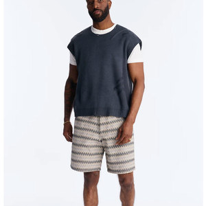 Nouveaux shorts en jean pour hommes, style streetwear, couleur unie, avec cordon de serrage, effet déchiré, 100% coton, service OEM, le meilleur - Product Image 4