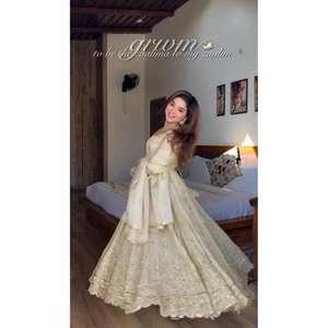 Conjunto de vestido y dupatta bordados con seda crujiente, nueva colección de diseñador, completamente cosido, listo para usar, ropa étnica para fiestas. - Product Image 1