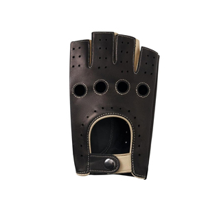 Work <b>Gloves</b> Leather For Driver Hand And ARM Safety Half Finger <b>Thin</b> Section Breathable Bike Driver Sun defence <b>Gloves</b> - Product Image 2