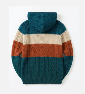 Sweat-shirt personnalisé pour homme en tissu jersey tricoté, écologique, en molleton de coton épais, doublure thermique, épaules tombantes - Product Image 2