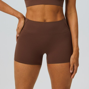 Women Solid Tight Running Shorts Nylon Spandex Gym Yoga Workout Short <b>Tights</b> Quick Dry Fitness Compression Short Shorts - Product Image 6