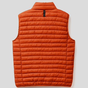 OEM High Quality Padded Sleeveless Puffer Men's Jackets Customize Fabric Plain Orange Color Zipper Style Winter Wear Puffer <b>Vest</b> - Product Image 3