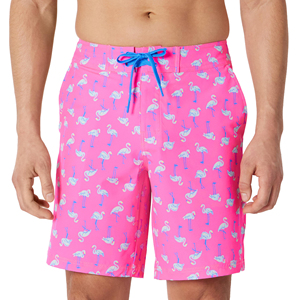Shorts de bain pour hommes style moderne, imprimé sublimé, couleurs vives, séchage rapide, tissu polyester, style insulaire traditionnel - Product Image 1