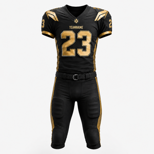 Custom Heavy Duty American Football Uniform <b>Set</b> Cut and <b>Sew</b> Mesh Jersey and Integrated Pants for Youth Adult Teams - Product Image 1