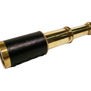 6 Inch Brass Spyglass Telescope Nautical <b>Leather</b> Telescope Vintage Marine Pirate Style Travel Telescope Gift for Kids Traveller - Product Image 1