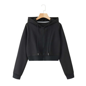 Nouvel Arrivage – Vente en Gros : Crop Top Femme Personnalisé avec Logo, Qualité Supérieure, Matière Optimale, Collection 2025 – Sweat à Capuche Court pour Femme - Product Image 2