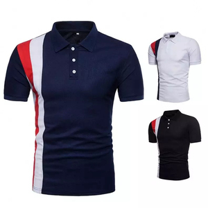 Camisetas Polo de Golf de Manga Corta con Rayas y Logotipo Personalizado OEM para Hombre, de Secado Rápido, en Oferta, con Alta Calidad OEM - Product Image 2