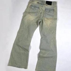 Pantalones Cargo de Mezclilla Lavada para Hombre, Estilo Utilitario de Algodón de Peso Medio con Múltiples Bolsillos y Cremalleras, para Otoño - Product Image 3