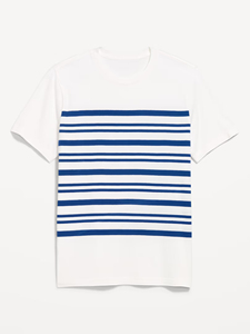 Camiseta Clásica de Rayas para Hombre, Algodón Suave, Estilo Casual Urbano, Venta al por Mayor, Camiseta de Rayas de Moda, Algodón Ligero - Product Image 1