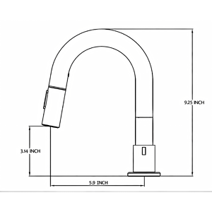 Robinet de lavabo 8 pouces nickel brossé, double poignée, design 3 trous, douchette extractible rotative à 360 degrés, siphon escamotable pour bain et douche - Product Image 4
