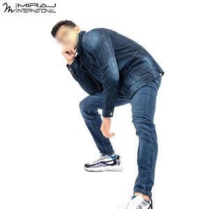 Dernières tendances, nouveau produit haut de gamme, veste en jean décontractée pour homme, en coton noir, de haute qualité, OEM personnalisé. - Product Image 3