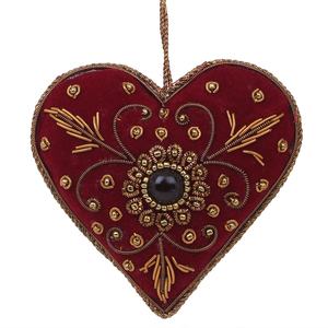 Adornos de terciopelo satinados hechos a mano con cuentas bordadas, adornos de Navidad de baile en forma de pavo real personalizados - Product Image 1