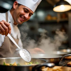 Cuchara de Cocina Chef Kunz, Elegante, de Acero Inoxidable 304, 2 Cucharadas, 9 Pulgadas, Acabado Espejo, Reutilizable, Ligera, para Uso Doméstico - Product Image 6