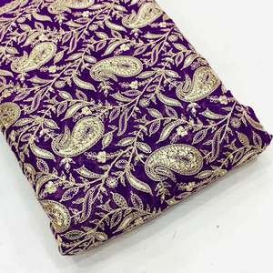 Tela de Satén con Bordado Codificado, Ecológica, Transpirable, para Kaftan, Abaya, Prendas de Moda Modestas, Fabricantes, Exportación Global - Product Image 1