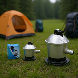 Regolatore di gas QBAK 50Mbar in lega di alluminio portatile per fornelli da campeggio - Product Image 3