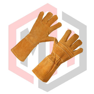 Gants de soudeur en cuir fendu, résistants à la chaleur, 16 pouces, sans silicone, pour soudeurs TIG/MIG, barbecues, pompiers, anti-coupure - Product Image 4