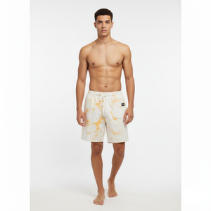 กางเกงขาสั้นลำลองผู้ชายผ้าฝ้ายเนื้อหนัก 200 กรัม ทรงหลวมใส่สบาย เหมาะสำหรับชายหาด ลายพิมพ์ไท-ได พิมพ์ลายดิจิตอล เอวกลาง มีสินค้าพร้อมส่ง - Product Image 4